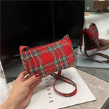 Lattice Shoulder Crossbody Bag Solid Women's Messenger Bags