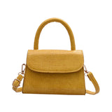 Mini Square Bag Crocodile Pattern Handbag