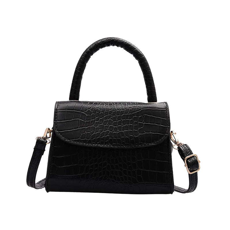 Mini Square Bag Crocodile Pattern Handbag