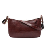 Retro Crocodile Pattern Chain Shoulder Messenger Bag