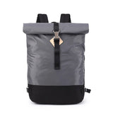 Unisex Youth Students PU Leather Backpack Casual High Street Neutral Bag