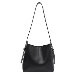 Vintage Messenger Bucket Bags for Women, Casual Solid Composite Bags
