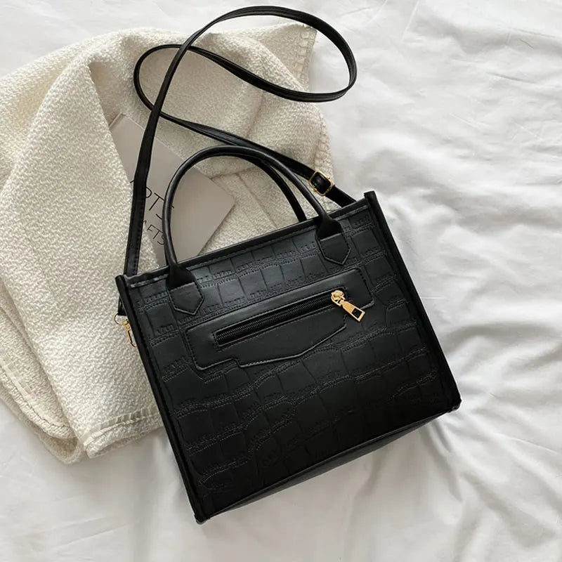 Vintage Leather Shoulder Bag Large Capacity Crossbody Bag