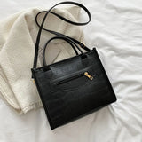 Vintage Leather Shoulder Bag Large Capacity Crossbody Bag