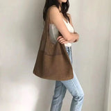 Retro Knitted Woven Vest Bag Portable Shoulder Bag for Women