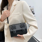 Women's PU Leather Shoulder Bag Square Crossbody Bag