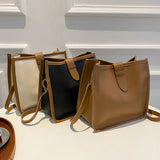 Retro Square Bag High PU Leather Shoulder Bag for Women