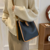Retro Square Bag High PU Leather Shoulder Bag for Women