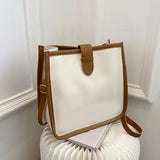 Retro Square Bag High PU Leather Shoulder Bag for Women