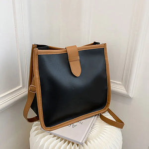 Retro Square Bag High PU Leather Shoulder Bag for Women