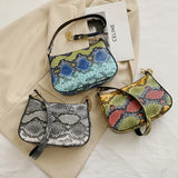 Stone Pattern Chain Shoulder Crossbody Bag