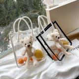 Summer Beach Handbag Large Transparent Bag Clear Jelly Travel Bag