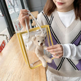 Summer Beach Handbag Large Transparent Bag Clear Jelly Travel Bag