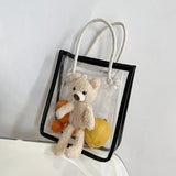 Summer Beach Handbag Large Transparent Bag Clear Jelly Travel Bag