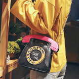Telephone Shaped Shoulder Bag Retro Crossbody