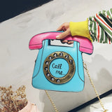 Telephone Shaped Shoulder Bag Retro Crossbody