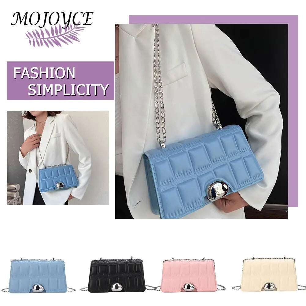 Vintage Stone Pattern Shoulder Bag Crossbody Chain PU Handbag