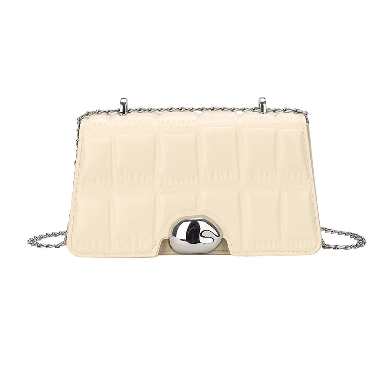 Vintage Stone Pattern Shoulder Bag Crossbody Chain PU Handbag
