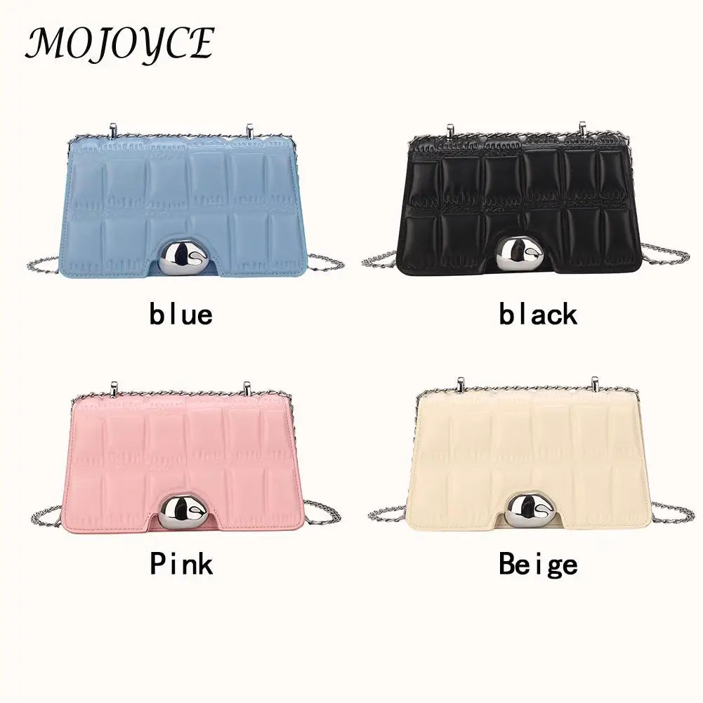 Vintage Stone Pattern Shoulder Bag Crossbody Chain PU Handbag