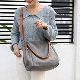 Canvas Messenger Bag Women's Purse Lady Shoulder Beach Top-Handle Bag