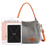 Canvas Messenger Bag Women's Purse Lady Shoulder Beach Top-Handle Bag