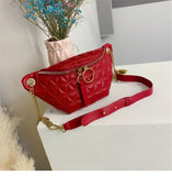 Women Chest Bag PU Leather Waist Bag Chain Pocket Messenger Bag Fanny Packs Trav