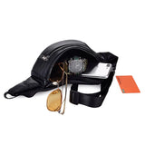 Leather Belt Bag Solid Crossbody Bag Hip Purse Unisex Fanny Pack