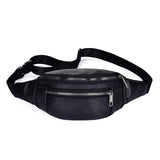 Leather Belt Bag Solid Crossbody Bag Hip Purse Unisex Fanny Pack
