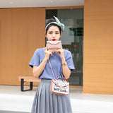 Transparent Daisy Pattern Shoulder Bag Chain Strap Messenger Handbag