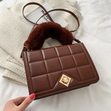 Plush Crossbody Bag Autumn Handle Lady Handbags