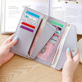Zipper Long Clutch Wallets Soft PU Leather Money Bag
