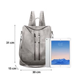 Multifunction Women Leather Backpack Female Shoulder Bag