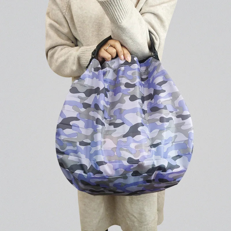 Foldable Reusable Canvas Bag Eco-friendly Waterproof Shopping Backpack Tote