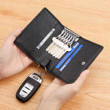 Cowhide Leather Top Layer Cow Skin Lychi Pattern Wallet Zipper