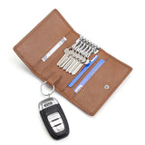 Cowhide Leather Top Layer Cow Skin Lychi Pattern Wallet Zipper