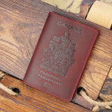 Canada Leather Passport Cover - Holder Case Protector