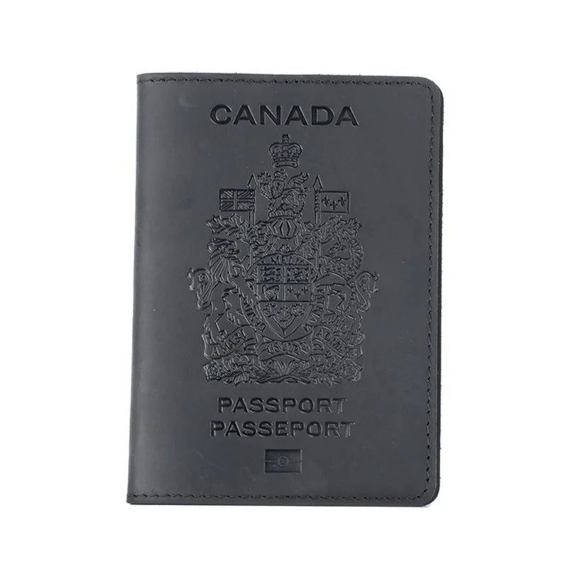 Canada Leather Passport Cover - Holder Case Protector