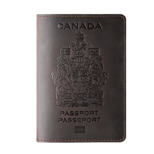 Canada Leather Passport Cover - Holder Case Protector