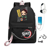 USB Rechargeable Ghost Slayer Demon Slayer Girl School Bag