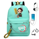 USB Rechargeable Ghost Slayer Demon Slayer Girl School Bag