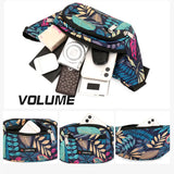 Leaf Printed Waist Bags Large Capacity Fanny Pack Men Women Canvas Travel Bag