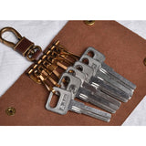 Leather Key Wallet Men Holder Keychain Pouch Purse Housekeeper