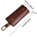 Leather Key Wallet Men Holder Keychain Pouch Purse Housekeeper