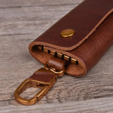 Leather Key Wallet Men Holder Keychain Pouch Purse Housekeeper