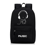 Oxford Night Fluorescent School Backpack for Teens Boys Girls