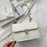 High Style Chain Strap Shoulder Bag Square Small Bag