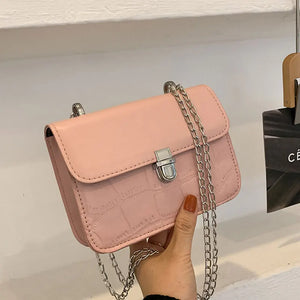 High Style Chain Strap Shoulder Bag Square Small Bag
