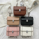 High Style Chain Strap Shoulder Bag Square Small Bag
