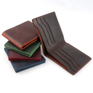 Hot Leather Men's Wallet Crazy Horse Male Wallet Distress Wallet