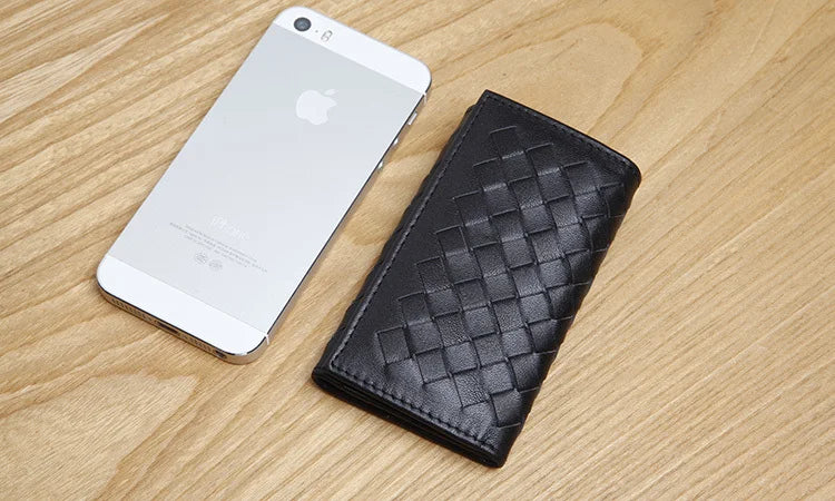 Woven Leather Key Holder Men's Key Wallet